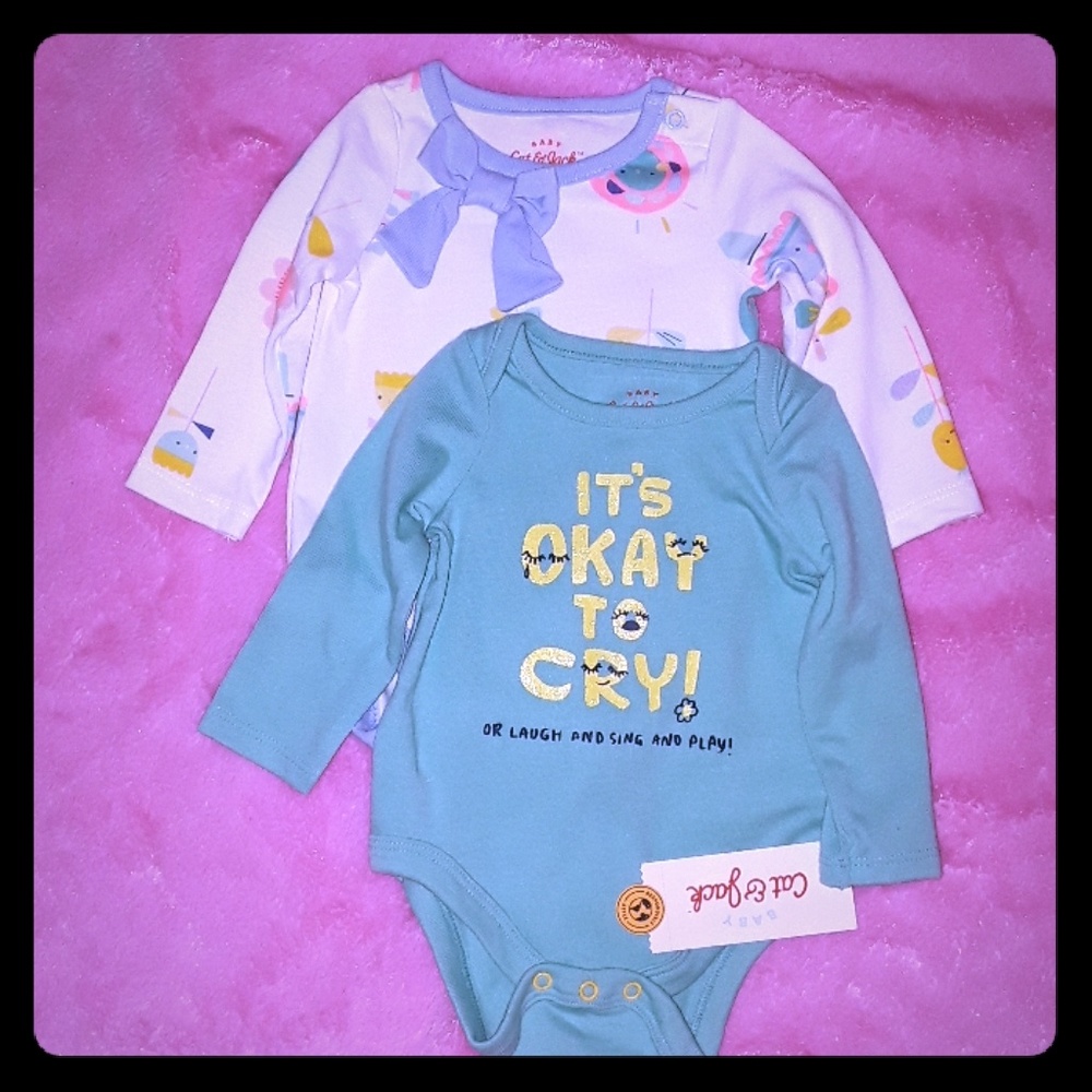 Set of 2 long sleeve body suits